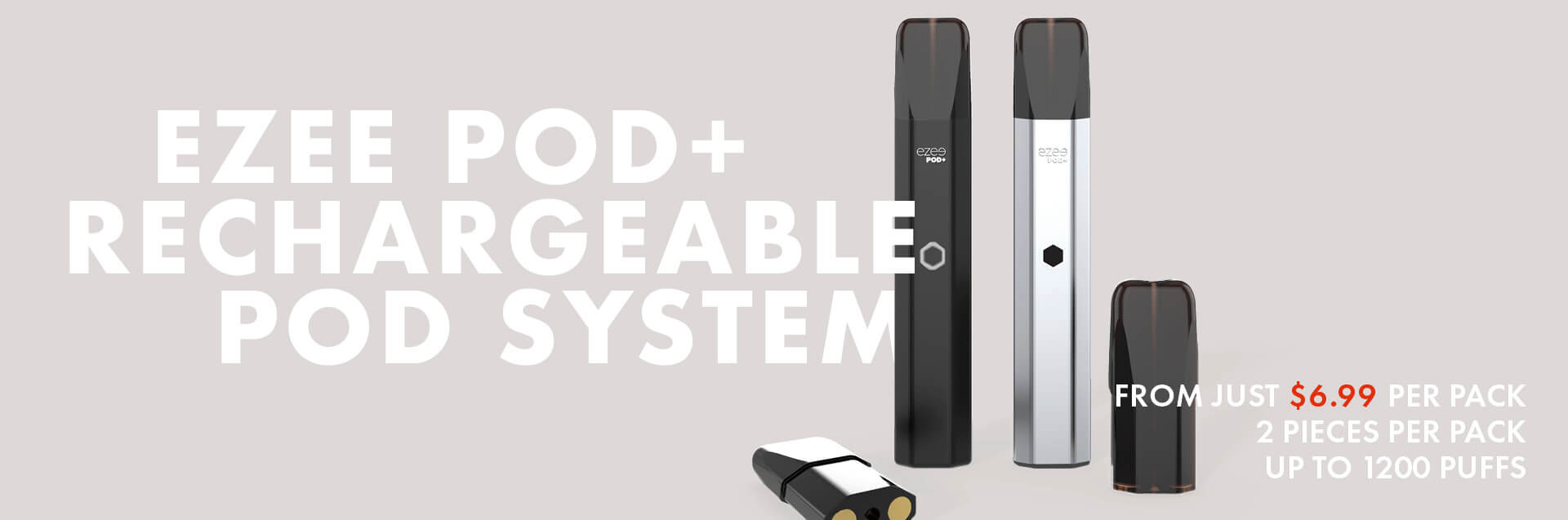 Vape Pod System Ezee Pod+ 2ml e-liquid up to 600 puffs nicotine and nicotine free