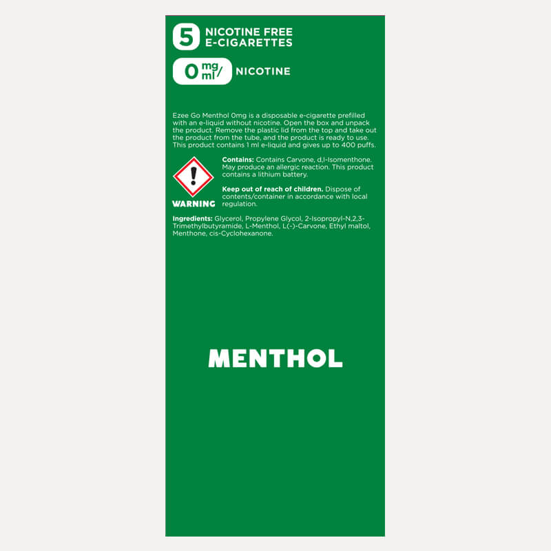 Ezee Go Disposable Vape Menthol 0mg