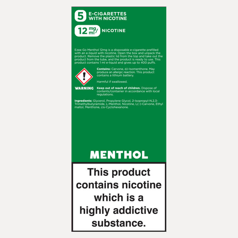 Ezee Go Disposable Vape Menthol 12mg