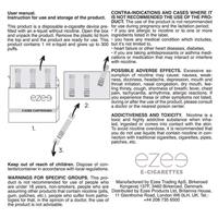 Ezee E-cigarette Cartridges Tobacco Nicotine Free Pack of 3