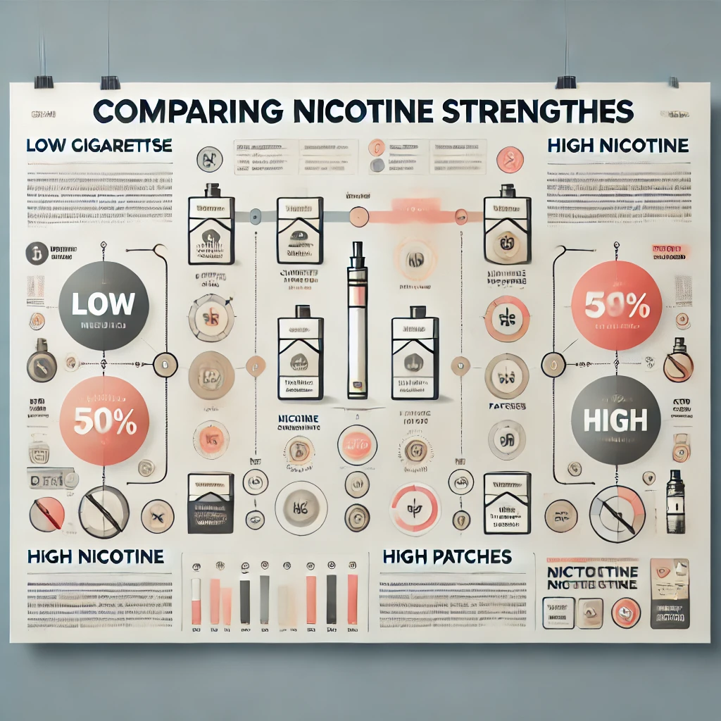 Comparing nicotine strengths